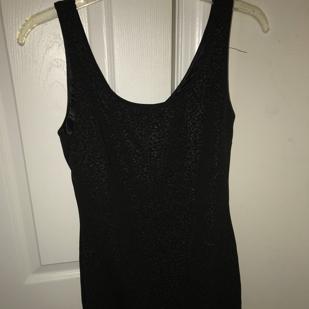 Black Dress with Gold Animal Print